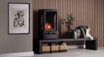 Vogue-Midi-T-Electric-Stove-with-Log-Pebble-fuel-effects-on-180-bench-1